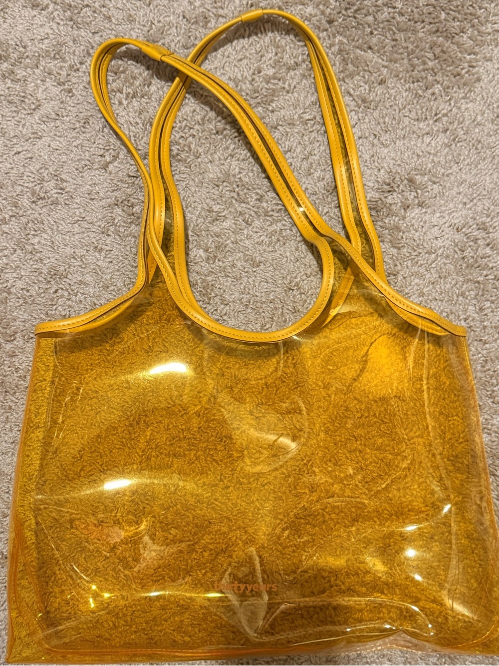 Thirty Years Clear Tote Bag in Honey - Picture 4 of 6